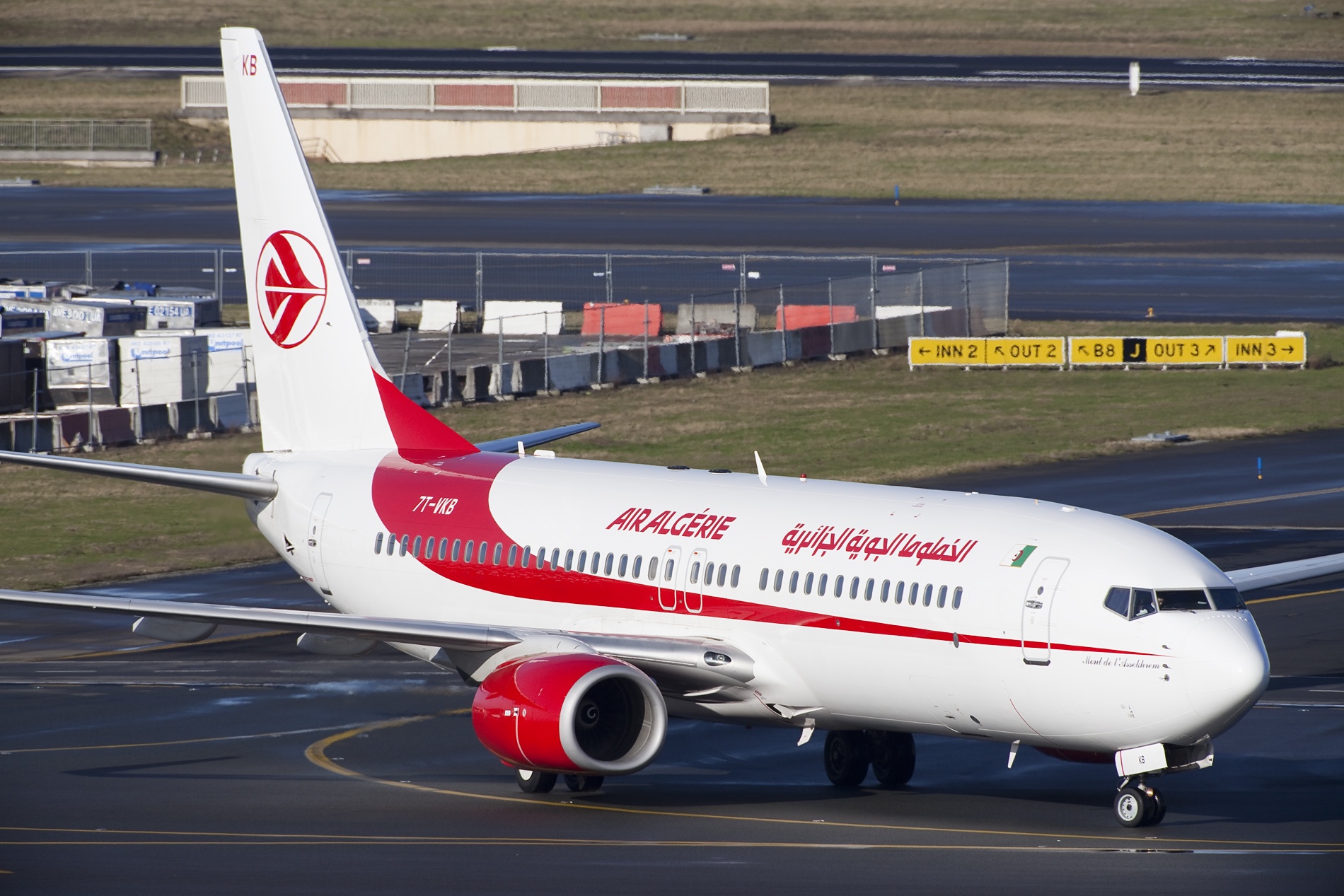 Air Algérie-fly på flyplassen for flyfraktlogistikk