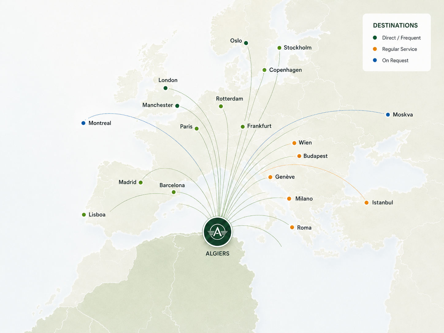 Nordic Select logistics destination map